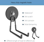 Heavy Duty Magnetic Hooks - Anti-Slide Garage Hanger, Magnetic Mounting for Garden Tools, Hose, Power Drill, Steel Pegboard, Workshop (8 Pack) - Image 3