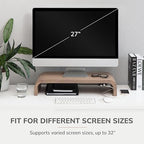 Anji Mountain Monitor Stand for Desk - Desktop Organizer & Laptop Riser, Ergonomic Monitor Riser, Space-Saving, Durable, Easy Assembly & Ideal for Home & Office, Biscotti, Power Edition - Image 5