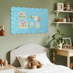 Scalloped Bulletin Board 36x24 inches, Decorative Felt Pin Board for Wall - Image 5