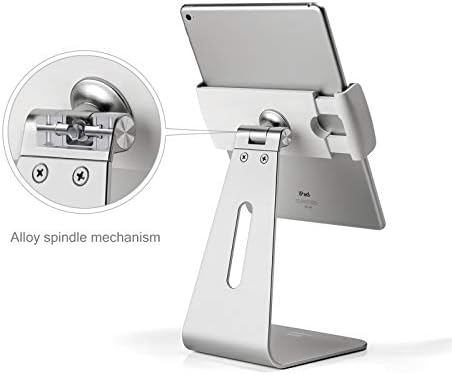Viozon iPad Pro Stand, Tablet Stands 360° Rotatable Aluminum Alloy Desktop Mount Stand Compatible with 7-13inch iPad Pro iPadAir iPad Mini Surface and Surface Pro (Silver General) - Image 5