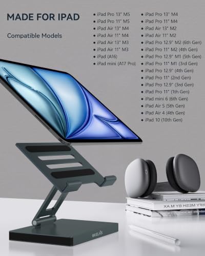 2026 iPad Pro Stand USB C Hub, Multiport Adapter for iPad Air M5 M4 M3 13 11 12.9 Inch Docking Station 4K 60Hz HDMI, RJ45 Ethernet, SD/TF Card Reader, USB 3.0 Port, iPad A16 Galaxy Tablet DeX Dock - Image 5