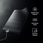 Orbitkey Slim Leather Desk Mat - Black Desk Pad - Image 3
