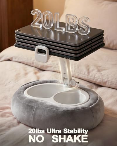 Miledi Tablet Pillow Stand for Bed with 360° Rotating Holder, Gray - Image 6