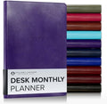 Gallery Leather Desk Monthly Planner 2026-2027 Acadia Plum by GalleryLeather