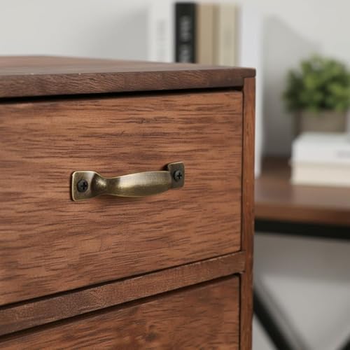 Gralara Wooden Desktop Organizer Desktop Drawer Organizer Wood Grain Wooden Drawer Cabinet for Office Desk - Image 6