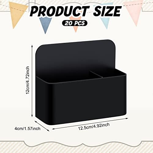 Colarr 20 Pack Magnetic Dry Erase Marker Holder Bulk, White, Black - Image 2