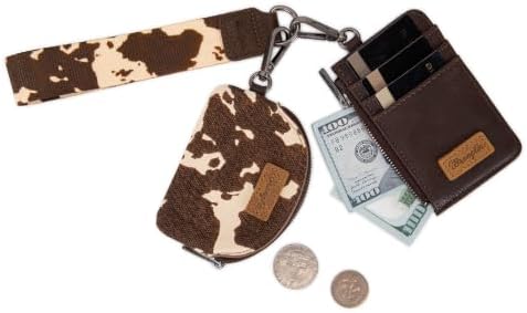 Wrangler Keychain Wristlet Wallets for Women Western Dual Pouch Wristlet Credit Card Holder Wallet - Image 4