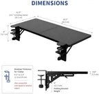 Desk Extender , 23.6'' x11.8 '' Foldable Table Extension Folding Wall Table Keyboard Extender for Desk Clamp-on Shelf for Dorm Bunk, Office, Kitchen Bar, additional storage platforms - Image 3