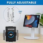 Mount-It! Universal Tablet Countertop Stand, Secure Kiosk Mount, White - Image 4