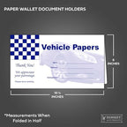 Vehicle Papers Wallets - Car Document Holders (50 per Pack) (Blue) - Image 2