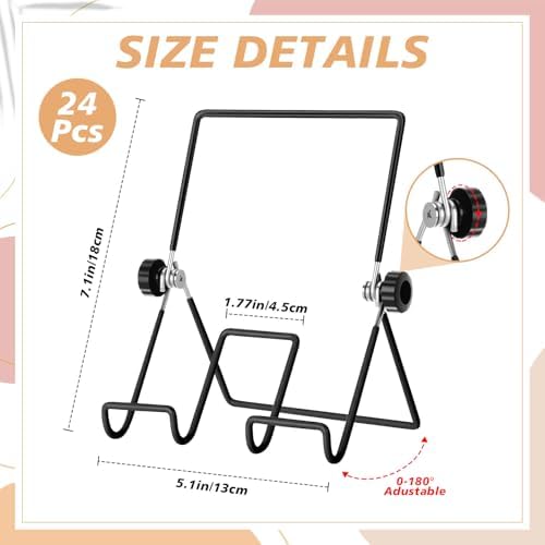 Kenning 24 Pack Adjustable Metal Book Display Stands Bulk - Image 2