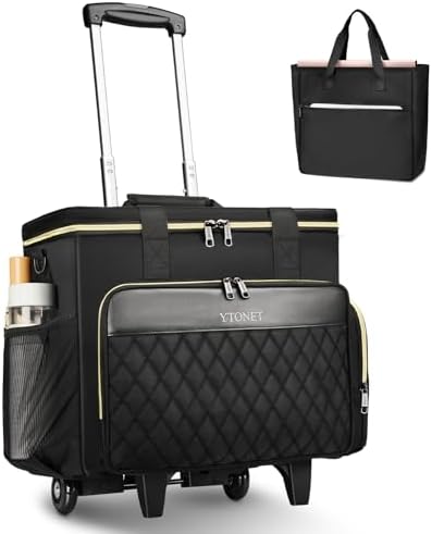 Ytonet 17.3" Rolling Teacher Bag, Rolling Cart for Teachers with Tote Bag by YTONET