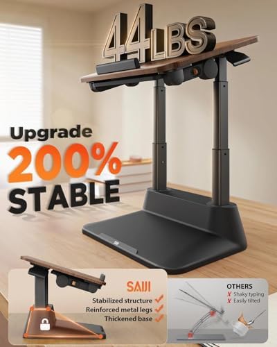 SAIJI Laptop Stand for Desk, Adjustable Standing Desk Riser Up to 20.5" - Image 2