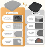 TranquilRelax Memory Foam Seat Cushion for Office Chair, 3-Inch, Light Gray - Image 4