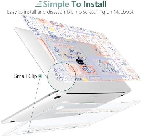 DONGKE Compatible with MacBook Pro 13 inch Case 2024 2023-2020 Release A2338 M2/M1 A2251 A2289 with Retina Display & Touch ID, Plastic Hard Shell & Keyboard Cover & Screen Film - Italy Stamp - Image 4