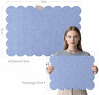 Scalloped Bulletin Board 24x18 inches, Decorative Felt Pin Board for Wall - Image 2