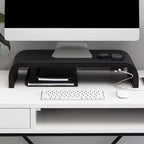 Anji Mountain Monitor Stand for Desk - Desktop Organizer & Laptop Riser, Ergonomic Monitor Riser, Space-Saving, Durable, Easy Assembly & Ideal for Home & Office, Black, Power Edition by AnjiMountain