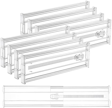 Vtopmart 4" Regular Upgrade Drawer Dividers for Clothes, 12.8"-22.3" 8 Pack by Vtopmart