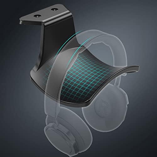 Headphone Holder Headphone Bracket Hanger Under Desk Wall Mounted Headset Holder Hook Earphone Display Stand Headset Holder Stand for Universal Gaming Headset Headset Stand (Color : A4) - Image 3