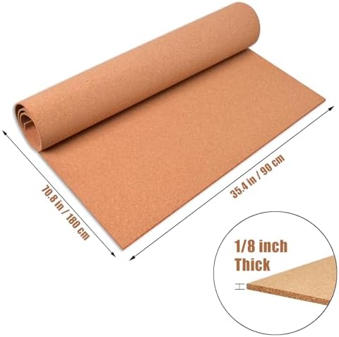 Cork Board Roll, 1/8" Thick Cork Boards for Walls, Approx 72"x36" Cork Board Rolls Bulletin Boards for Home School Officel(3mm,Roll,90180) - Image 2