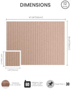 Bumusty 48"x 36" Large Felt Bulletin Board Tiles, Boho - Image 2