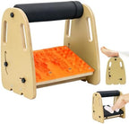 Under Desk Footrest,Massage & Leather Pads,3 Height Levels-Orange by Arejonner