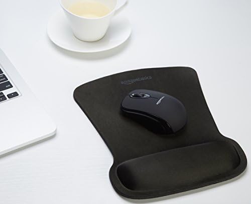 Amazon Basics Ergonomic Mouse Pad with Wrist Support for Pain Relief, Gel-Filled Cushion, Non-Slip Rubber Grip Base, 10.1 x 8.1 Inches, Black, 20-Pack - Image 6