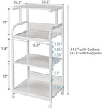 Fannova 4 Tier White Printer Shredder Stand with Storage for Home Office - Image 6