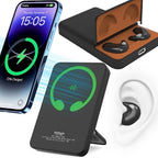3-in-1 Magnetic Wireless Power Bank 5000mAh, Black by Unknown