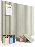 VIVELDA Large Felt Bulletin Board 48 x 36 Inch - 12-Pack Square Acoustic Wall Panels, Cork Board Alternative, NRC 0.95, Damage-Free Adhesive, Slatted Design for Home, Classroom (Sage) by VIVELDA%C2%AE