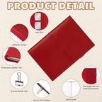 Eaasty Leather A5 Travelers Journal Notebook Cover, Red - Image 3