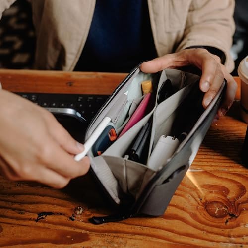 Peak Design Small Tech Pouch, Black, Electronics Organizer for Travel or Everyday Carry, Origami-Style Storage, Cable Pass-Through, Weatherproof Recycled Nylon, Gear Carry Bag for Men and Women - Image 5