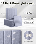 48" x 36" Large Cork Bulletin Board Tiles, Peel and Stick Felt Wall Panels for Vision, Message Center, Picture and Prayer Board for Office, Dorm, Room and Desk Decor(Blue Gray) - Image 2