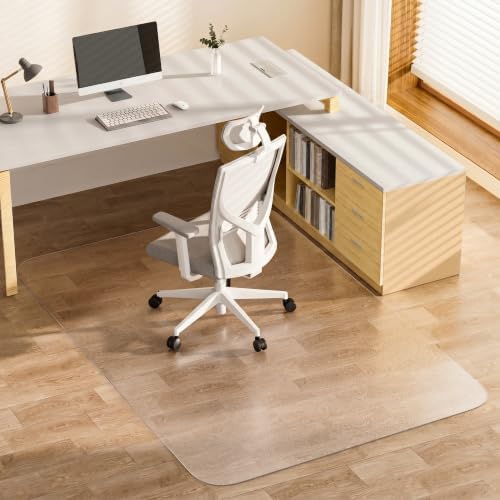 Clear Office Chair Mat for Hardwood Floors, Heavy Duty Protector by MZLCDW