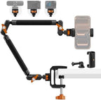 K&F CONCEPT 22" Magic Arm with Desk C-Clamp, Overhead Desk Camera Mount by KFCONCEPT