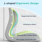 Seat Cushion for Office Chair, Ergonomic Cushion with Lumbar Support Pillow - Image 3