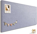 Large Bulletin Board, 60 X 35 Inches Felt Cork Board with 40 Pushpins, Foldable Felt Notice Pin Board Photo Display Board with Self-Adhesive Tape for Office Home School (Light Gray, 60x35 inch) by Subeauty