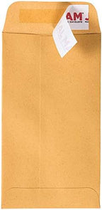 JAM PAPER #5.5 Coin Business Envelopes with Peel and Seal Closure - 3 1/8 x 5 1/2 - Brown Kraft Manila - Bulk 250/Box - Image 3
