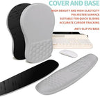 2-in-1 Ergonomic Set, Wave Rise Keyboard Wrist Rest and Massage Bulge Slope Mouse Pad Wrist Support, Cushion Memory Foam Integrated to Relieve Wrist Pain, Silver Gray - Image 6