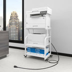Natwind 3 Tier Large Printer Stand, 24"x20", with Charging Station,White by Natwind
