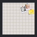 PinPix 13x13 inch Cork Bulletin Board. This Decorative Framed Pin Board Comes with Diamond Pattern in Shades of Grey Design and Satin Black. Ideal for Home, Office Decor or School (PinPix-373) by PinPixBulletinBoards