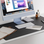 Nekmit Leather Desk Blotter Pad 36 x 20 Inches, Flat, Non-Slip, Waterproof, Black - Image 7