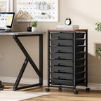 SYKIARIOL Rolling Storage Cart with Drawers, 8 Drawers Utility Cart,Black - Image 5