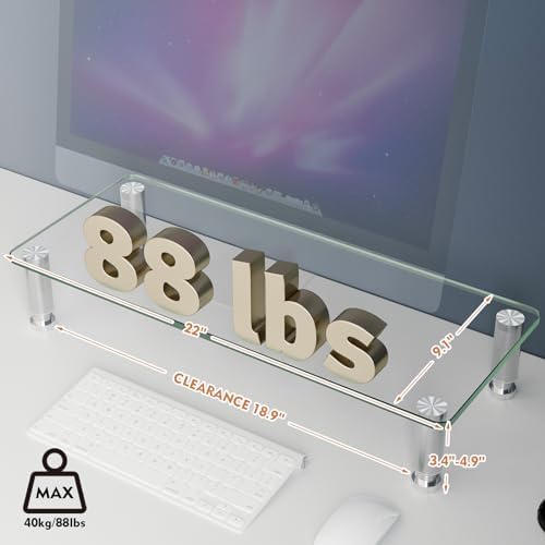 2 Pack Computer Monitor Riser with Height Adjustable Multi Media Desktop Stand for Flat Screen LCD LED TV, Laptop/Notebook/Xbox One,HD01T-201 - Image 3