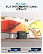 MacBook Docking Station Dual Monitor 4K@60Hz for MacBook Pro/Air M5/M4 - Image 4