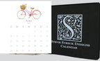 2027 hand-glittered desk calendar.artistic decorative watercolor monthly calendar made in the USA by Stevie Streck Designs. - Image 4