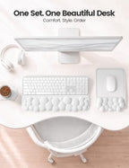 Vaydeer Keyboard Riser and Mouse Pad with Wrist Rest Set, Coaster Included - Image 3