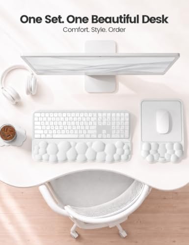 Vaydeer Keyboard Riser and Mouse Pad with Wrist Rest Set, Coaster Included - Image 3