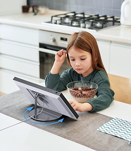 Almoz Swivel and Tilt Stand for Echo Show 15, Aluminum Stand for Show 15.6" Smart Display and Up to 18" iPad/Tablets, with 360 Degree Rotating Base, Viewing Angle Adjustable, No Need Mounting - Image 3