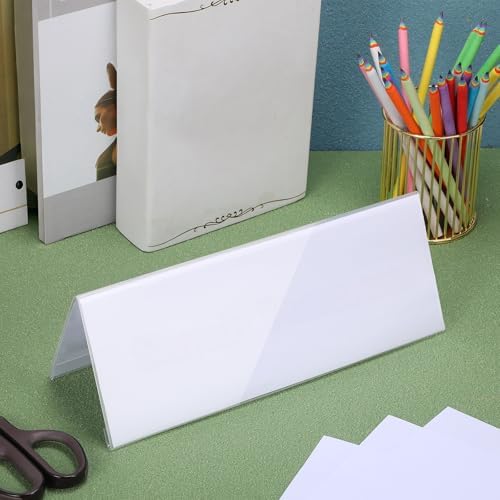 15 Pieces Acrylic Name Plate for Desk, 11" X 4.25" Name Tent for Meeting - Image 5